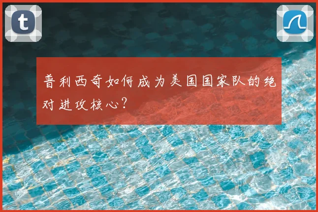 普利西奇如何成为美国国家队的绝对进攻核心?